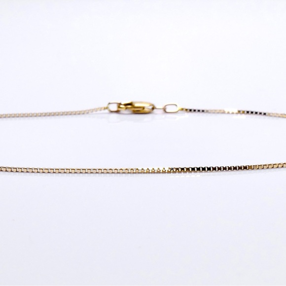 10K Yellow Gold 7" Box Link Bracelet Lobster Clasp .79g - New - Picture 2 of 6